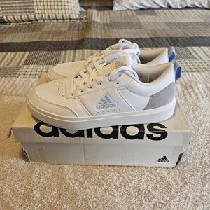 Adidas White and Gray Athletic Shoes
